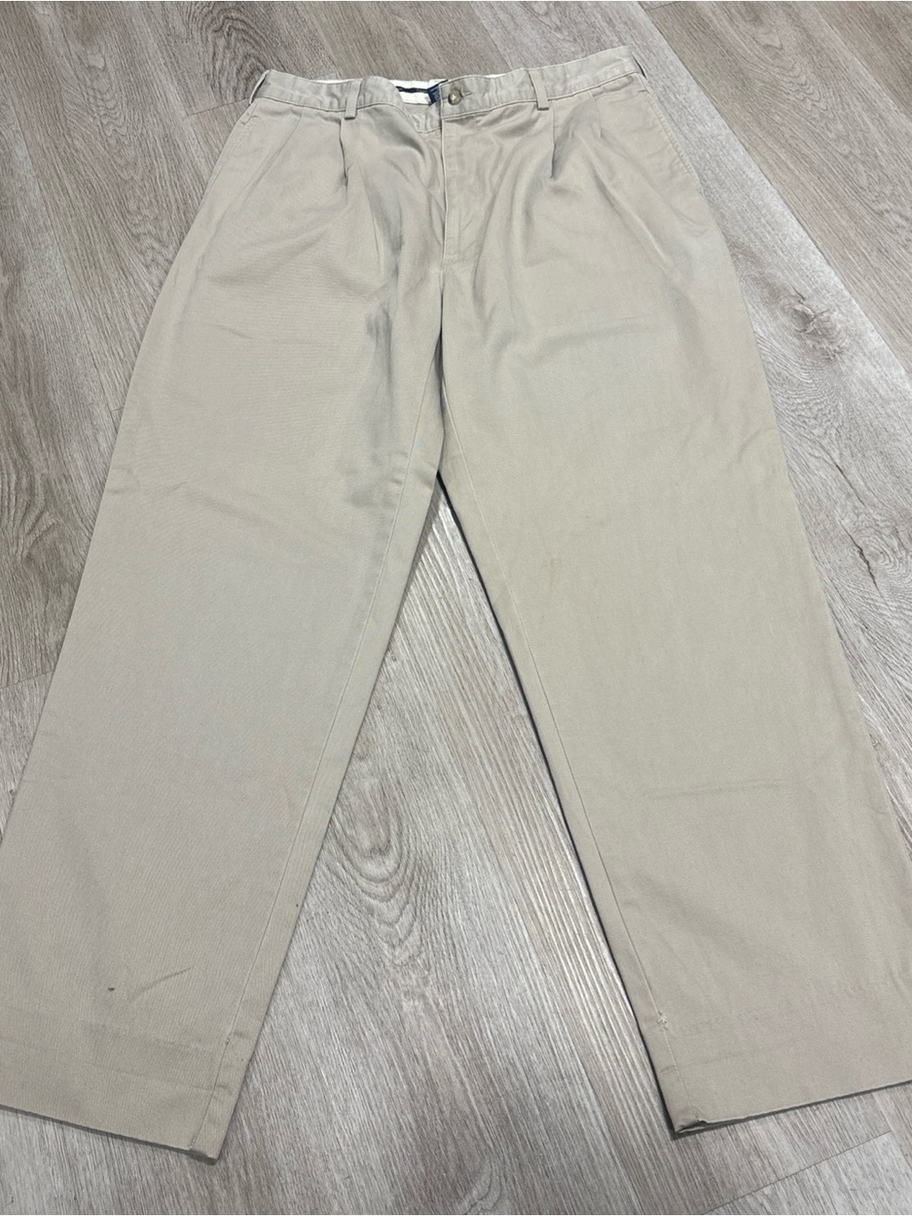 Vintage 90s Polo Ralph Lauren Andrew Pant Ivory Cream Double Pleated Chino 38x31